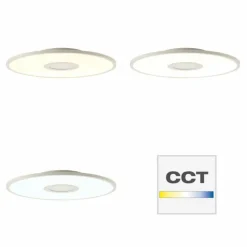 Luminaires Brilliant Éclairage Led|Panneau encastrable Brilliant Odella LED Blanc, 1 lumière, Télécommandes, Changeur de couleurs