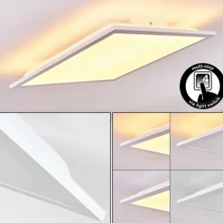 hofstein Éclairage Led|Panneau LED Badia Blanc, 2 lumières