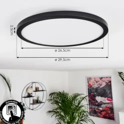 hofstein Éclairage Led|Panneau LED Boyero Noir, 1 lumière
