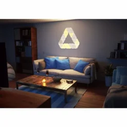 Panneau mural Nanoleaf - Pack de 3 LED Blanc, 1 lumière, Télécommandes, Changeur de couleurs