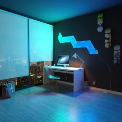 Panneau mural Nanoleaf - Pack de 3 LED Blanc, 1 lumière, Télécommandes, Changeur de couleurs
