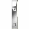 Paulo Numéro de maison lumineux, Eclairage de chemin Luminaires CMD Acier inoxydable, 1 lumière
