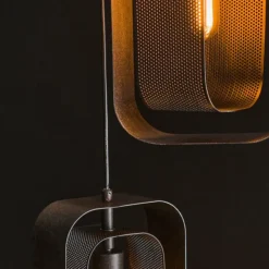 hofstein Suspensions|Pendelleuchte Suspension Anthracite, 3 lumières