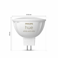 Philips Hue Lot de 2 LED GU5.3 6,3 Watt 2000-6500 Kelvin 400 Lumen