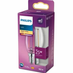 Philips LED E14 2 Watt 2700 Kelvin 250 Lumen