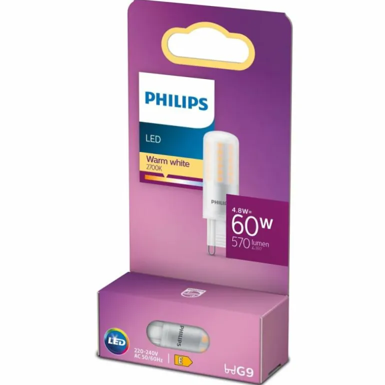 Philips LED G9 4,8 Watt 2700 Kelvin 570 Lumen