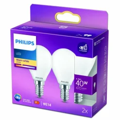Philips 2x LED E14 4,3 Watt 2700 Kelvin 470 Lumen