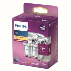 Philips 2x LED GU10 4,6 Watt 2700 Kelvin 355 Lumen