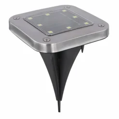 pieu de terre Globo SOLAR LED Acier inoxydable, 8 lumières