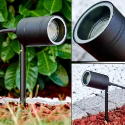 pique de terre Froslev LED Noir, 1 lumière