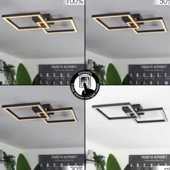 hofstein Éclairage Led|Plafonnier Cavareno LED Noir, 1 lumière