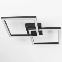 hofstein Éclairage Led|Plafonnier Cavareno LED Noir, 1 lumière