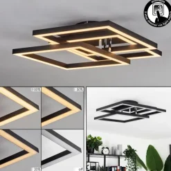 hofstein Éclairage Led|Plafonnier Cavareno LED Noir, 1 lumière