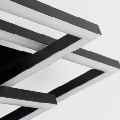 hofstein Éclairage Led|Plafonnier Cavareno LED Noir, 1 lumière