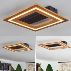 hofstein Éclairage Led|Plafonnier Charentay LED Noir, 1 lumière