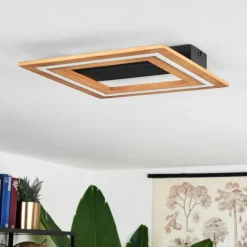 hofstein Éclairage Led|Plafonnier Charentay LED Noir, 1 lumière