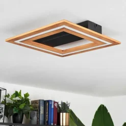 hofstein Éclairage Led|Plafonnier Charentay LED Noir, 1 lumière