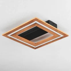 hofstein Éclairage Led|Plafonnier Charentay LED Noir, 1 lumière
