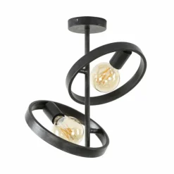 hofstein Plafonniers|Plafonnier Hover Anthracite, 2 lumières