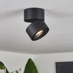 hofstein Éclairage Led|Plafonnier Laonsana LED Noir, 1 lumière