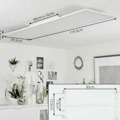 Lampe Éclairage Led|Plafonnier Montalba LED Blanc, 1 lumière, Télécommandes, Changeur de couleurs