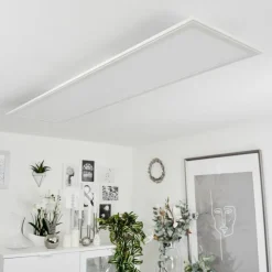 Lampe Éclairage Led|Plafonnier Montalba LED Blanc, 1 lumière, Télécommandes, Changeur de couleurs