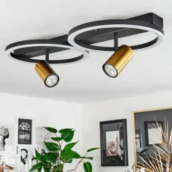 hofstein Éclairage Led|Plafonnier Reboleiro LED Noir, 3 lumières