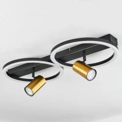hofstein Éclairage Led|Plafonnier Reboleiro LED Noir, 3 lumières