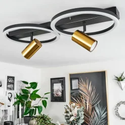 hofstein Éclairage Led|Plafonnier Reboleiro LED Noir, 3 lumières