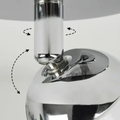 Plafonnier Sanchequias LED Chrome, 1 lumière, Télécommandes, Changeur de couleurs