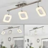 hofstein Spots Et Projecteurs|Plafonnier Villenauxe LED Chrome, Nickel mat, 3 lumières