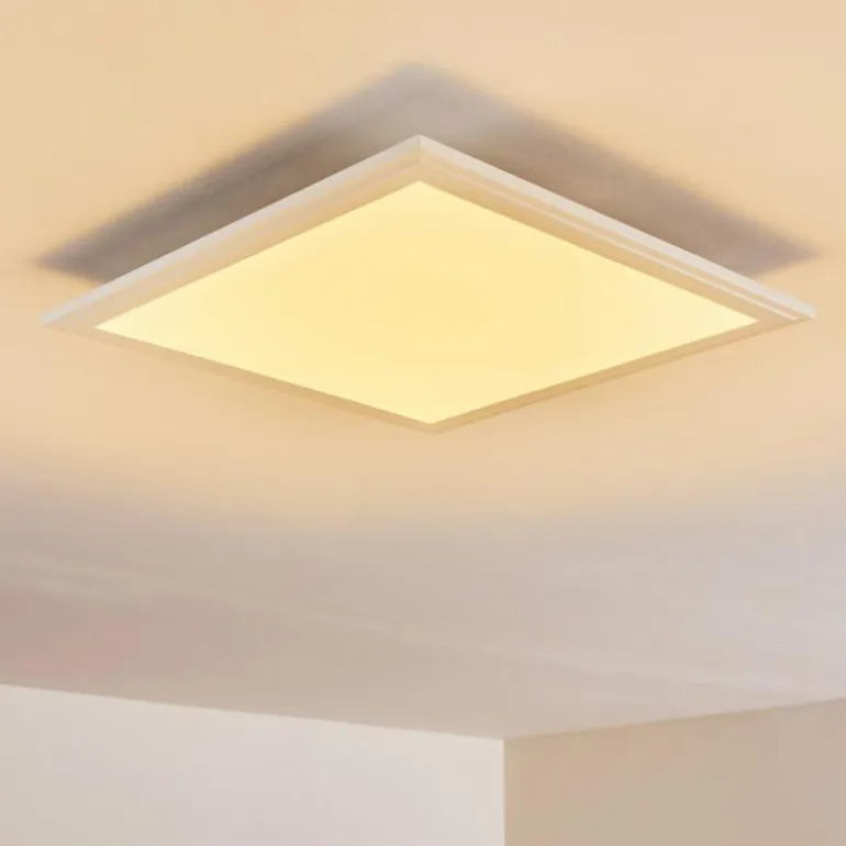 Plafonnier Voisines LED Blanc, 1 lumière, Télécommandes, Changeur de couleurs