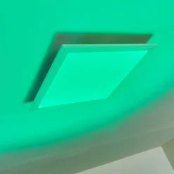 Plafonnier Voisines LED Blanc, 1 lumière, Télécommandes, Changeur de couleurs