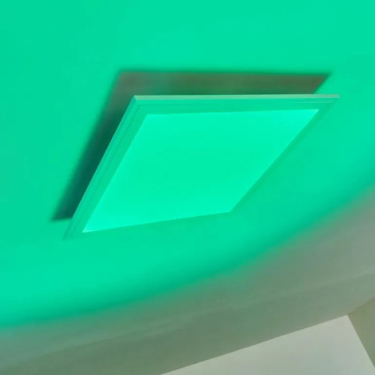 Plafonnier Voisines LED Blanc, 1 lumière, Télécommandes, Changeur de couleurs