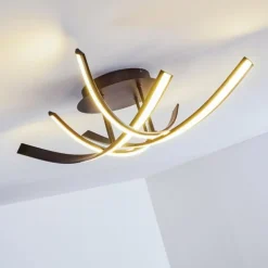 hofstein Éclairage Led|Plafonnier Aranu LED Rouille, 4 lumières