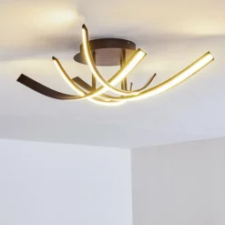 hofstein Éclairage Led|Plafonnier Aranu LED Rouille, 4 lumières