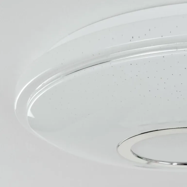Plafonnier Auxerre LED Blanc, 2 lumières, Télécommandes, Changeur de couleurs