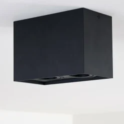 hofstein Plafonniers|Plafonnier Betsie Noir, 2 lumières