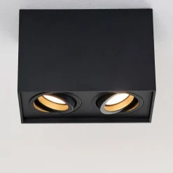 hofstein Plafonniers|Plafonnier Betsie Noir, 2 lumières