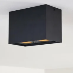 hofstein Plafonniers|Plafonnier Betsie Noir, 2 lumières