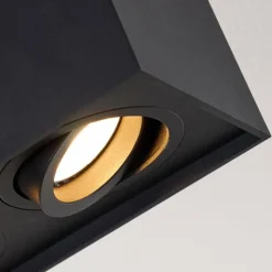 hofstein Plafonniers|Plafonnier Betsie Noir, 2 lumières