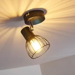hofstein Spots Et Projecteurs|Plafonnier Bolderslev Chrome, Noir, 1 lumière