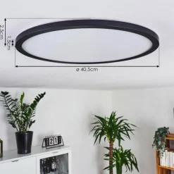 hofstein Éclairage Led|Plafonnier Boyero LED Noir, 1 lumière
