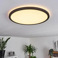 hofstein Éclairage Led|Plafonnier Boyero LED Noir, 1 lumière