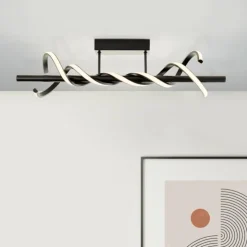 Luminaires Brilliant Éclairage Led|Plafonnier Brilliant Amalie LED Noir, 1 lumière