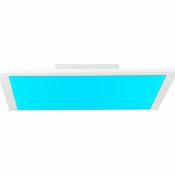 Plafonnier Brilliant Atira LED Blanc, 1 lumière, Télécommandes, Changeur de couleurs