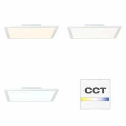 Plafonnier Brilliant Atira LED Blanc, 1 lumière, Télécommandes, Changeur de couleurs