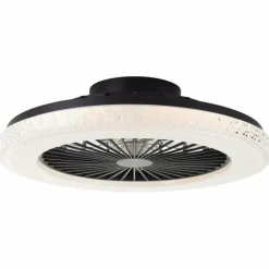 Plafonnier Brilliant Badria LED Noir, 1 lumière, Télécommandes