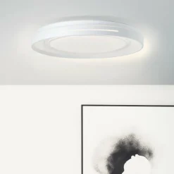 Luminaires Brilliant Éclairage Led|Plafonnier Brilliant Barty LED Chrome, Blanc, 1 lumière, Télécommandes