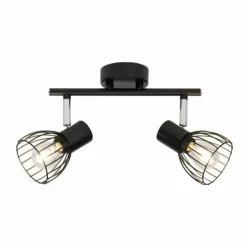 Luminaires Brilliant Plafonniers|Plafonnier Brilliant Blacky Noir, 2 lumières